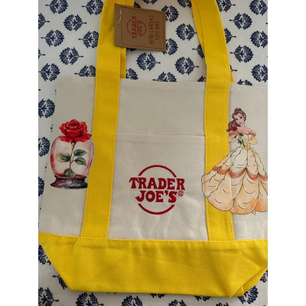 Disney Belle Double Sided Custom Made Trader Joes Mini Tote